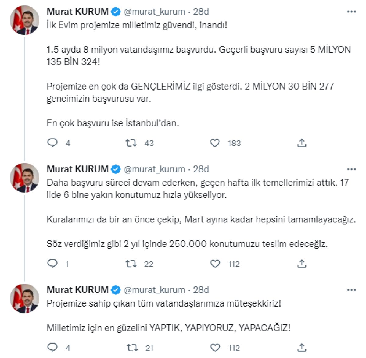 Murat Kurum: İlk Evim projemize 1.5 ayda 8 milyon başvuru #4