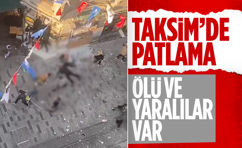 Taksim'de patlama meydana geldi