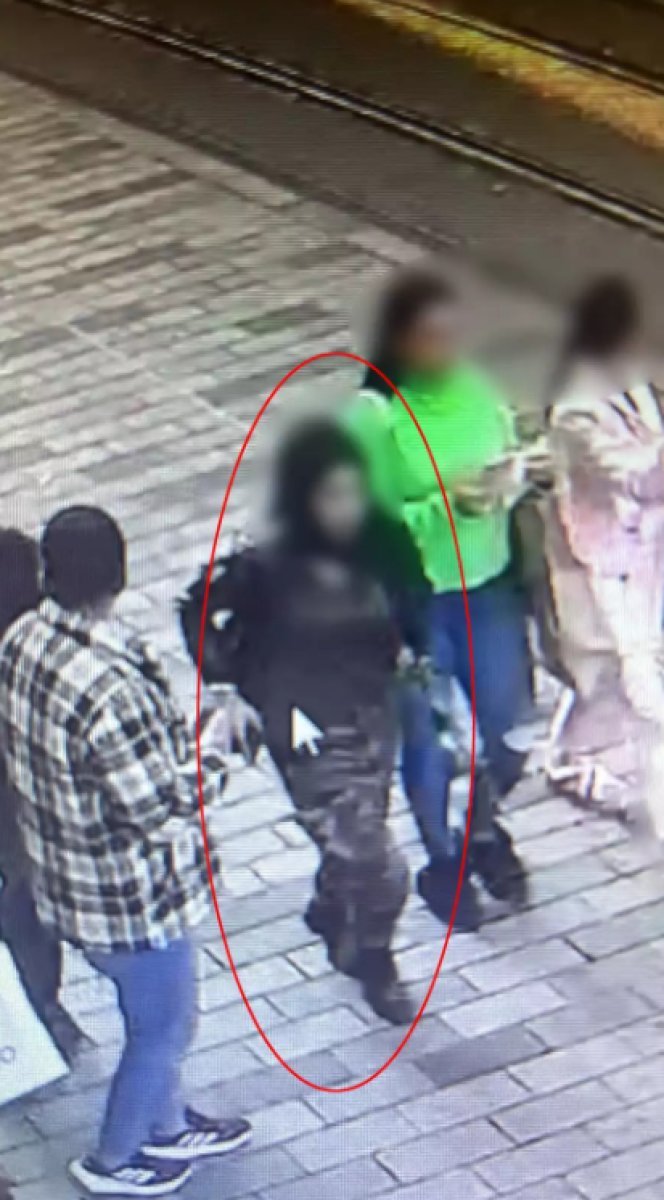 Taksim de bomba bırakan kadın teröristin kaçış anı kamerada  #1