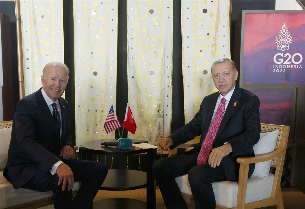 Bali de Cumhurbaşkanı Erdoğan-Joe Biden görüşmesi #5