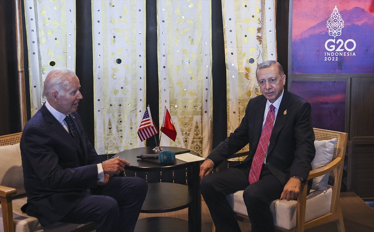Bali de Cumhurbaşkanı Erdoğan-Joe Biden görüşmesi #6