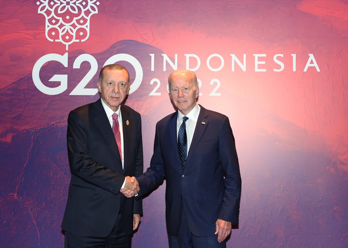 Bali de Cumhurbaşkanı Erdoğan-Joe Biden görüşmesi #4