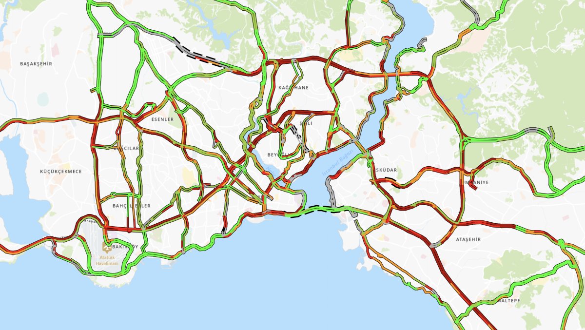 İstanbul da trafik yüzde 90 ı geçti  #1