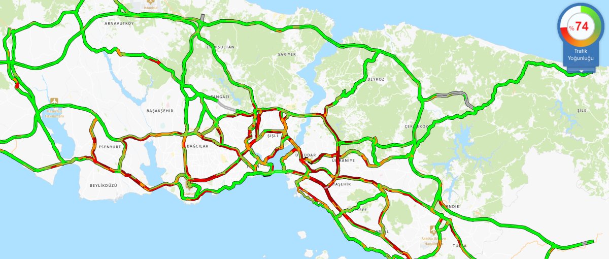 İstanbul da trafik yoğunluğu yüzde 74 e ulaştı #3