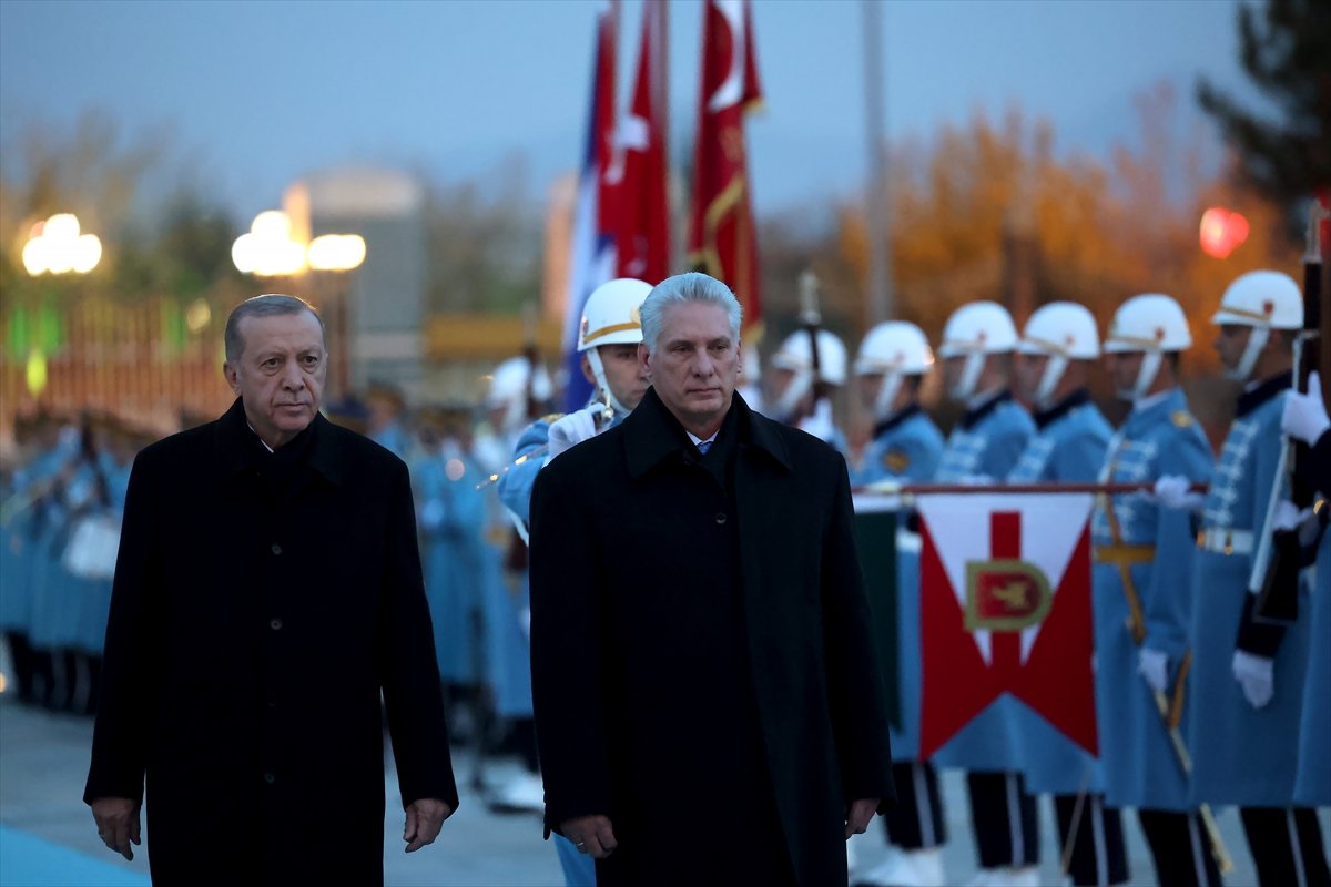 Küba Devlet Başkanı Canel Ankara da #1