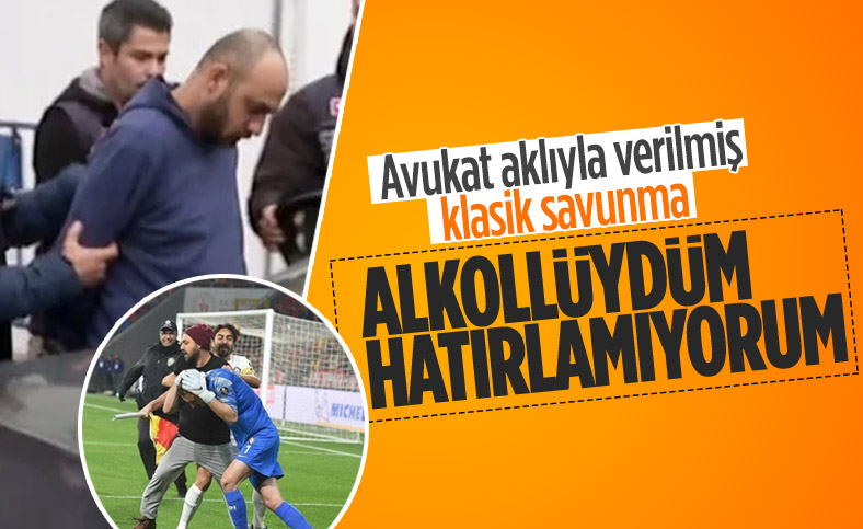 Altay kalecisine korner direğiyle saldıran holigan: Alkollüydüm