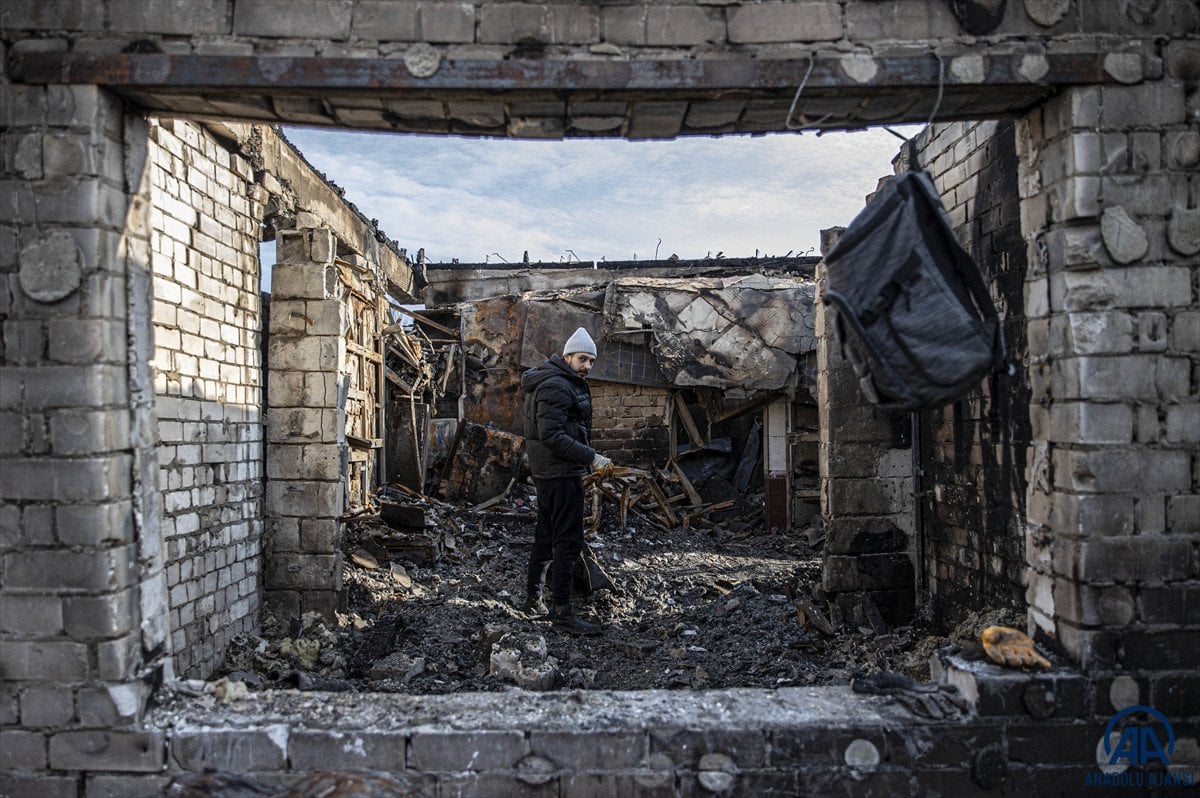 Rus güçlerinin füze saldırıları sivil altyapılara zarar verdi #5