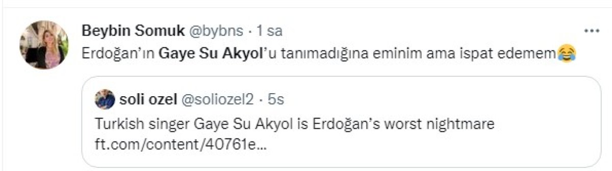 Financial Times: Gaye Su Akyol, Erdoğan ın kabusu #16
