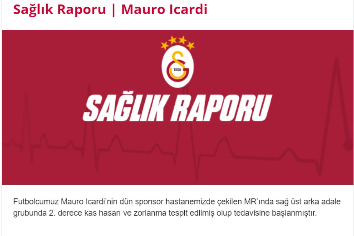 Galatasaray dan Mauro Icardi açıklaması #1