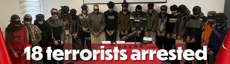 Turkey arrests 18 terrorists in northern Syria