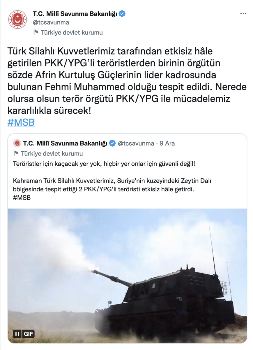 PKK nın sözde Afrin komutanı Fehmi Muhammed öldürüldü #2