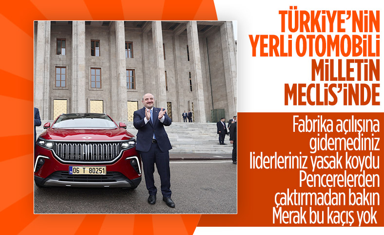 Mustafa Varank Meclis'e Togg ile geldi