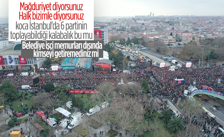 6'lı masanın Saraçhane mitingi beklenen ilgiyi görmedi