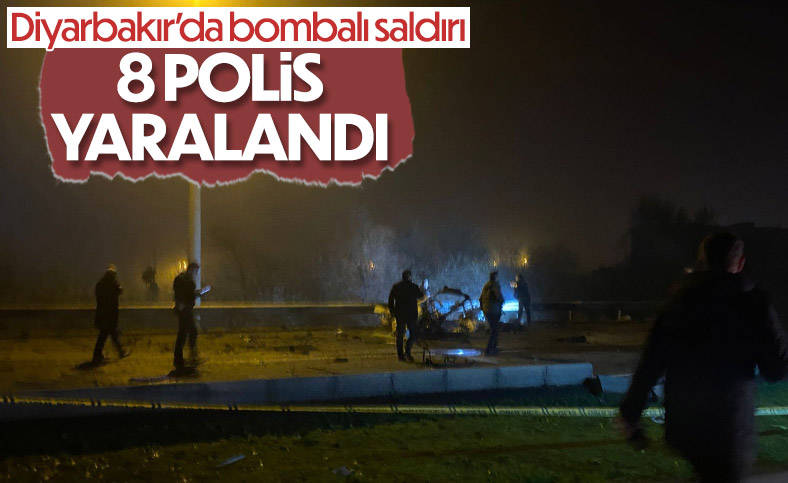 Diyarbakır'da polis servis aracına bombalı saldırı: 8 polis yaralı