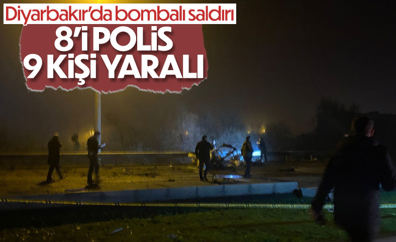 Diyarbakır'da polis servis aracına bombalı saldırı: 1 sivil, 8 polis yaralı