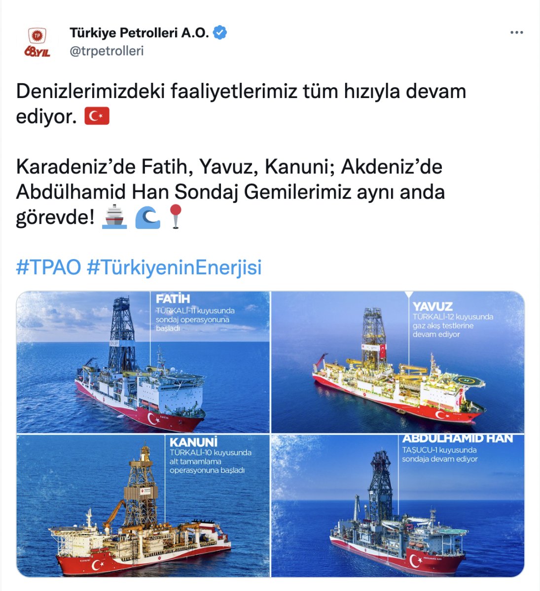 Türkiye nin 4 sondaj gemisi göreve başladı  #1