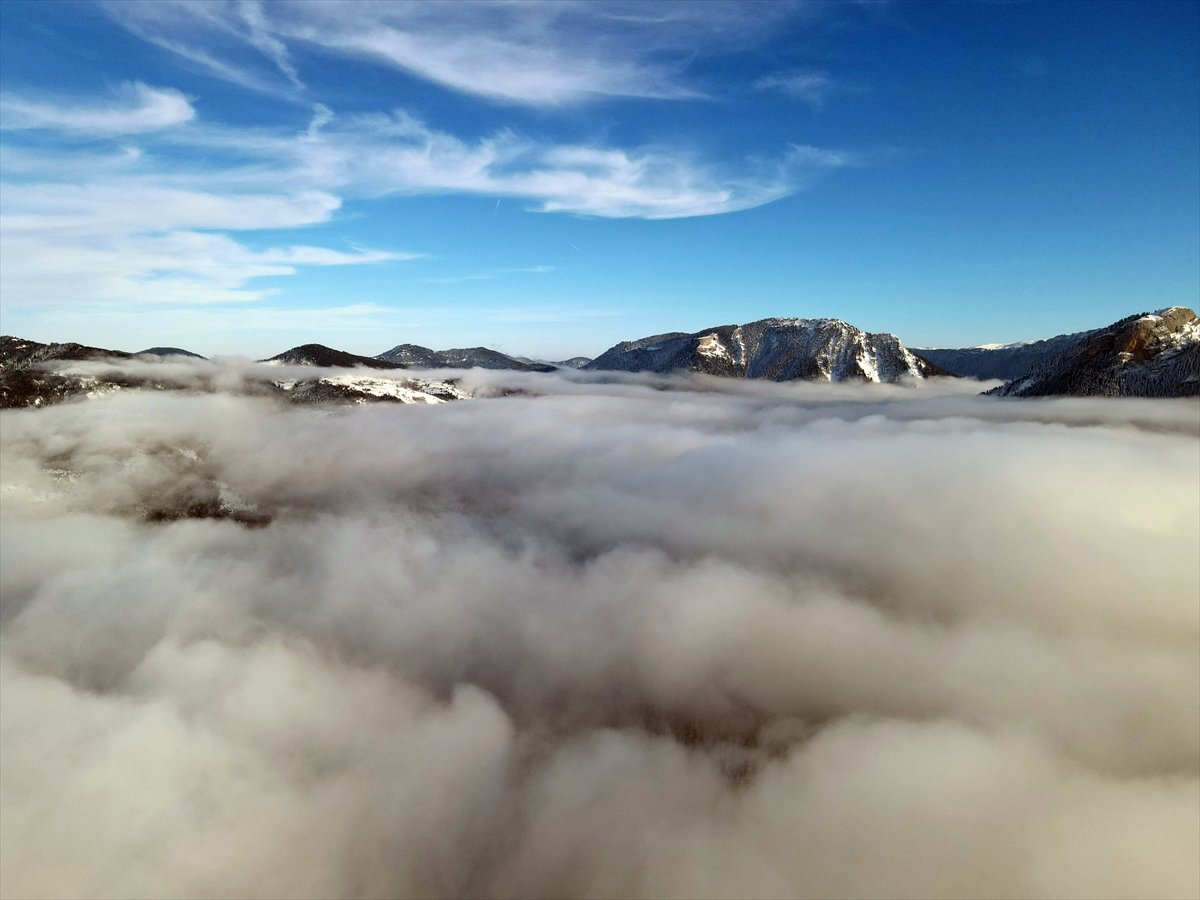 Kar ve sisle kaplanan Küre Dağları ndan kartpostallık manzaralar #8