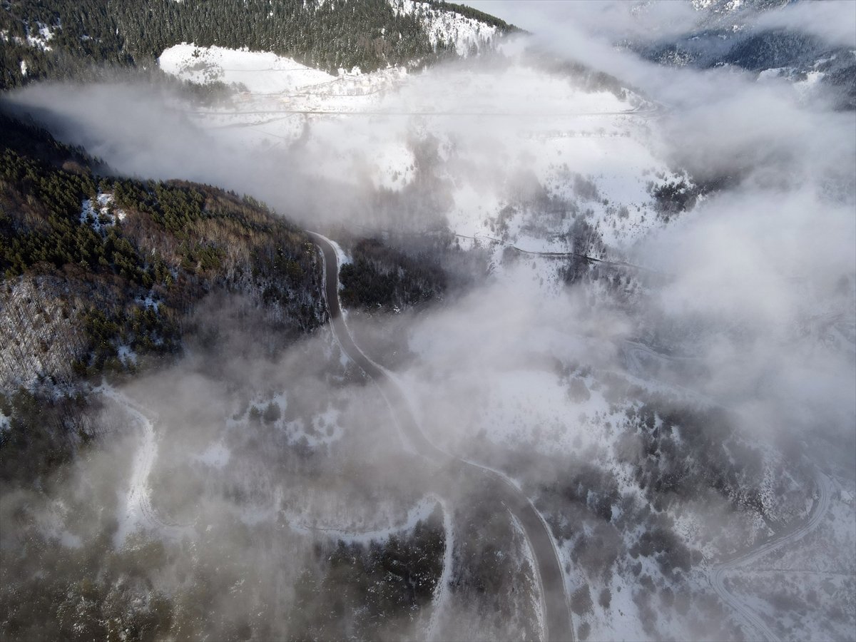 Kar ve sisle kaplanan Küre Dağları ndan kartpostallık manzaralar #4