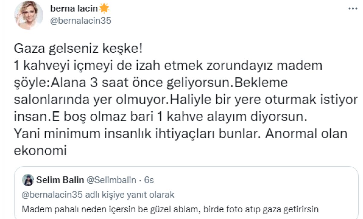 Berna Laçin in kahve paylaşımı olay oldu #2