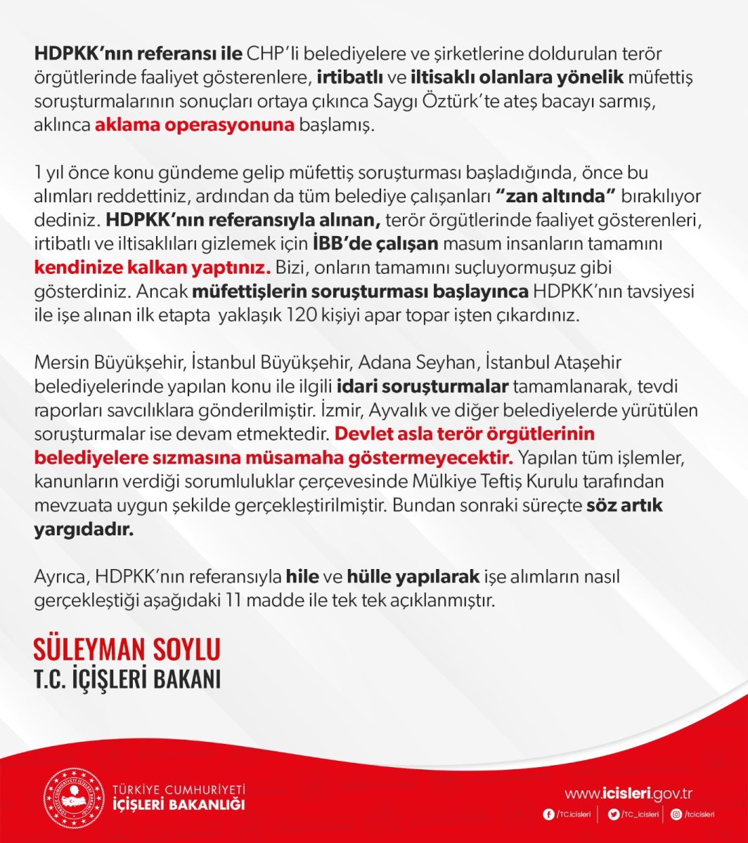 Süleyman Soylu: CHP li belediyeler, hile ve hülleyle işe alım yapıyor #2