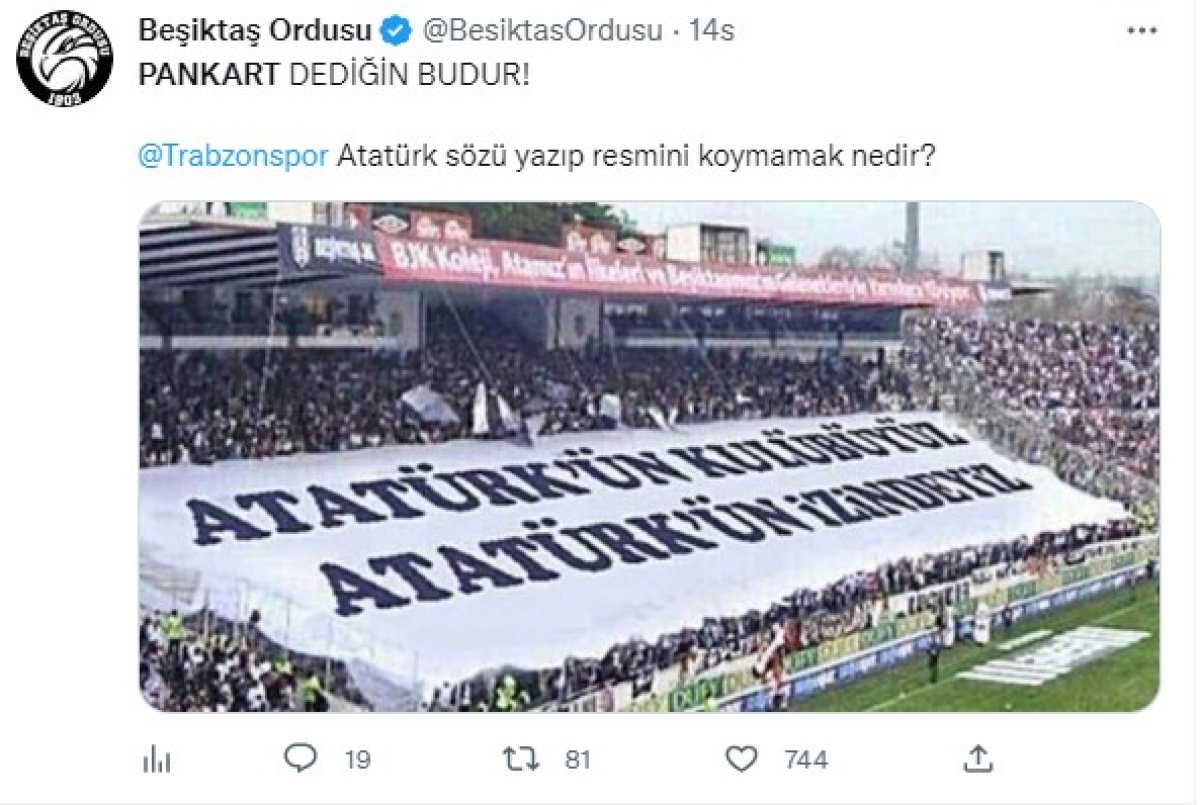 Trabzonspor a pankart tepkisi: Atatürk niye yok #3