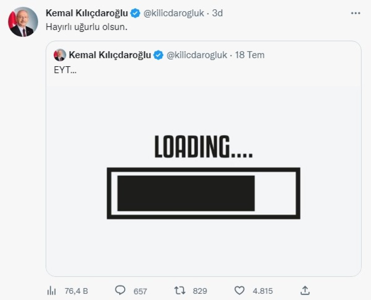 Kemal Kılıçdaroğlu ndan EYT paylaşımı #1