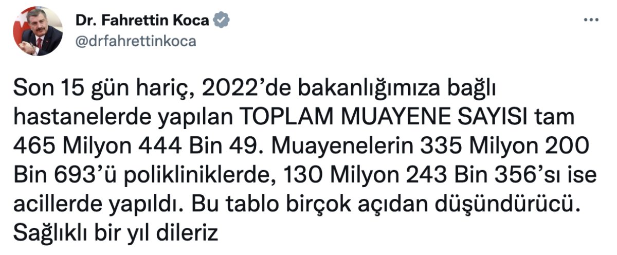 Fahrettin Koca, 2022’deki muayene ve randevu sayısını paylaştı #3