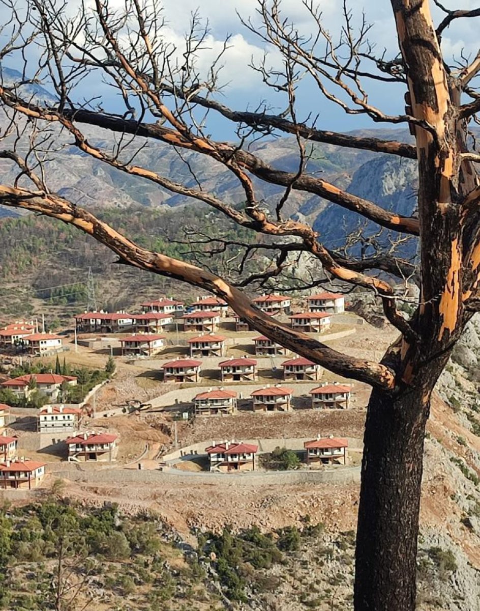 Antalya da yangından zarar gören köy baştan sona yenilendi #10