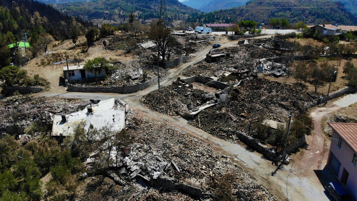 Antalya da yangından zarar gören köy baştan sona yenilendi #5