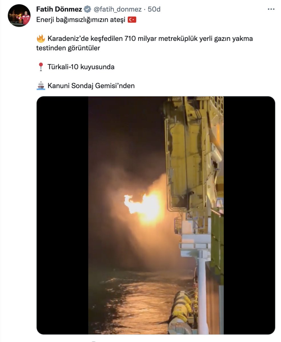 Fatih Dönmez, Karadeniz gazını yakma testinden görüntüler paylaştı #2