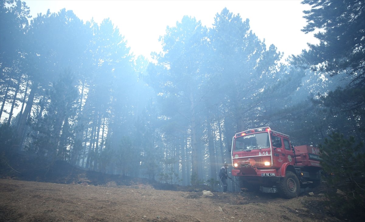 Kaz Dağları ndaki örtü yangını kontrol altına alındı #9