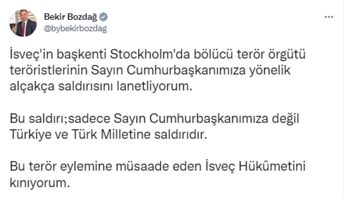 Bekir Bozdağ: PKK lılara izin veren İsveç hükümetini kınıyoruz #1