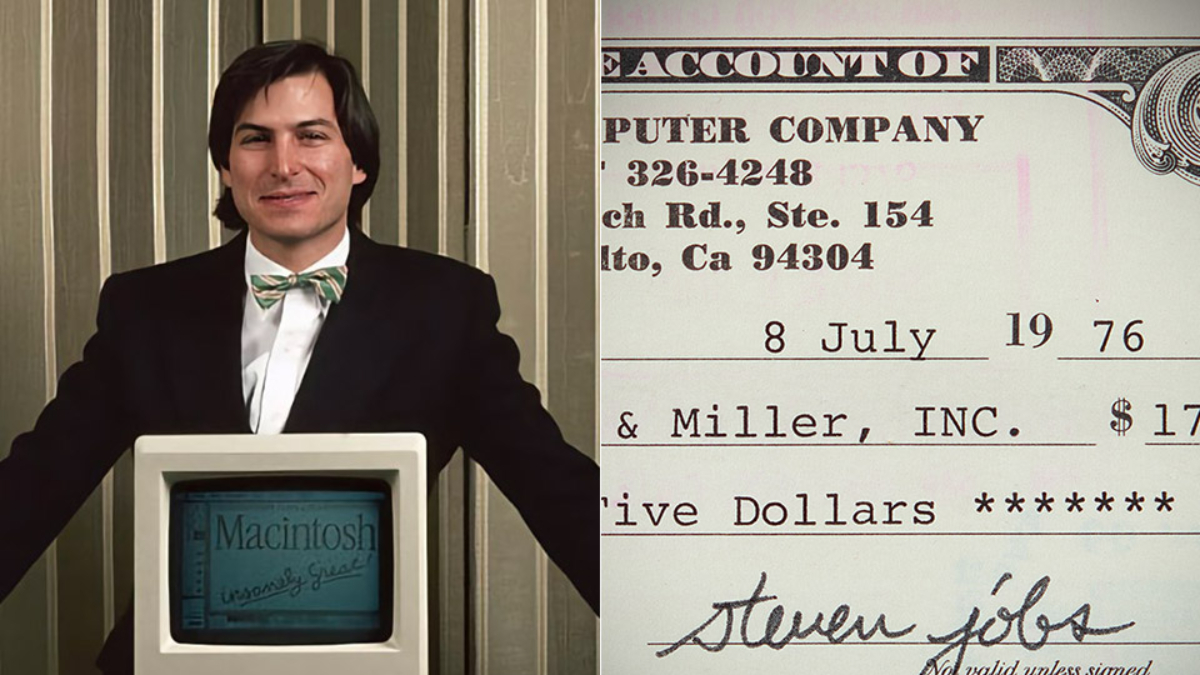 Steve Jobs imzalı yarım asırlık çek satışa çıktı