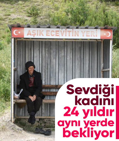 Sinop'ta 24 yıldır sevdiği kadını aynı yerde bekliyor