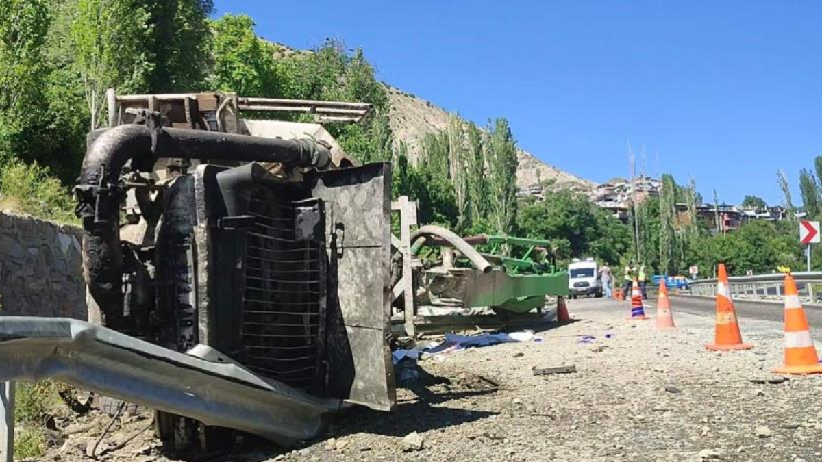 Erzurum'da freni patlayan beton mikseri dehşet saçtı