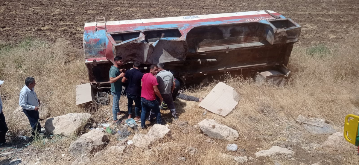 Mardin'de doldurmaya çalıştığı su tankının altında kaldı