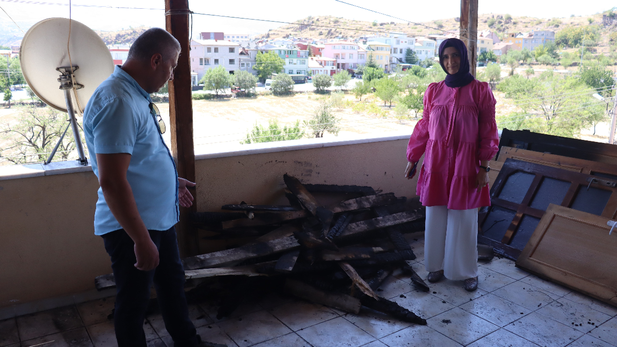 Kayseri'de ev sahibinin çıkarmak istediği kiracı, evi yakıp kaçtı