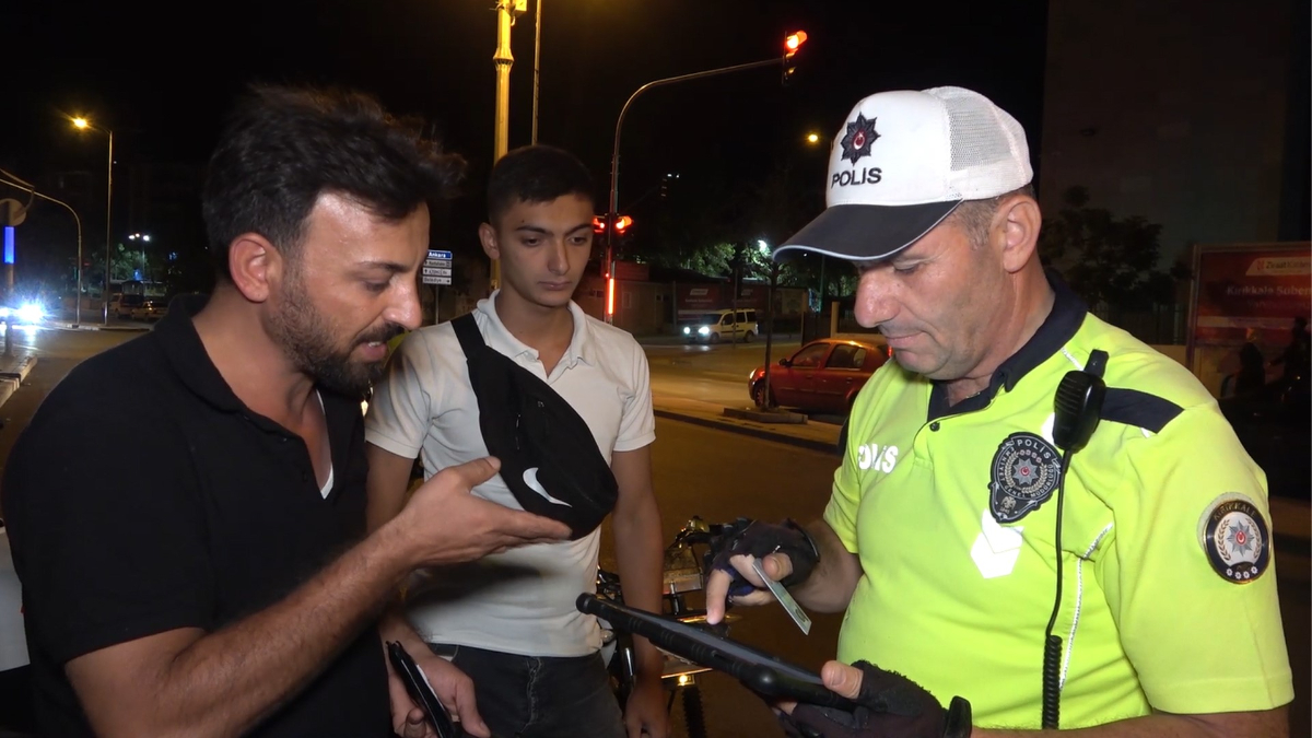 Kırıkkale'de denetime takıldı: Kask siparişi verdim, motosikleti de yeni aldım