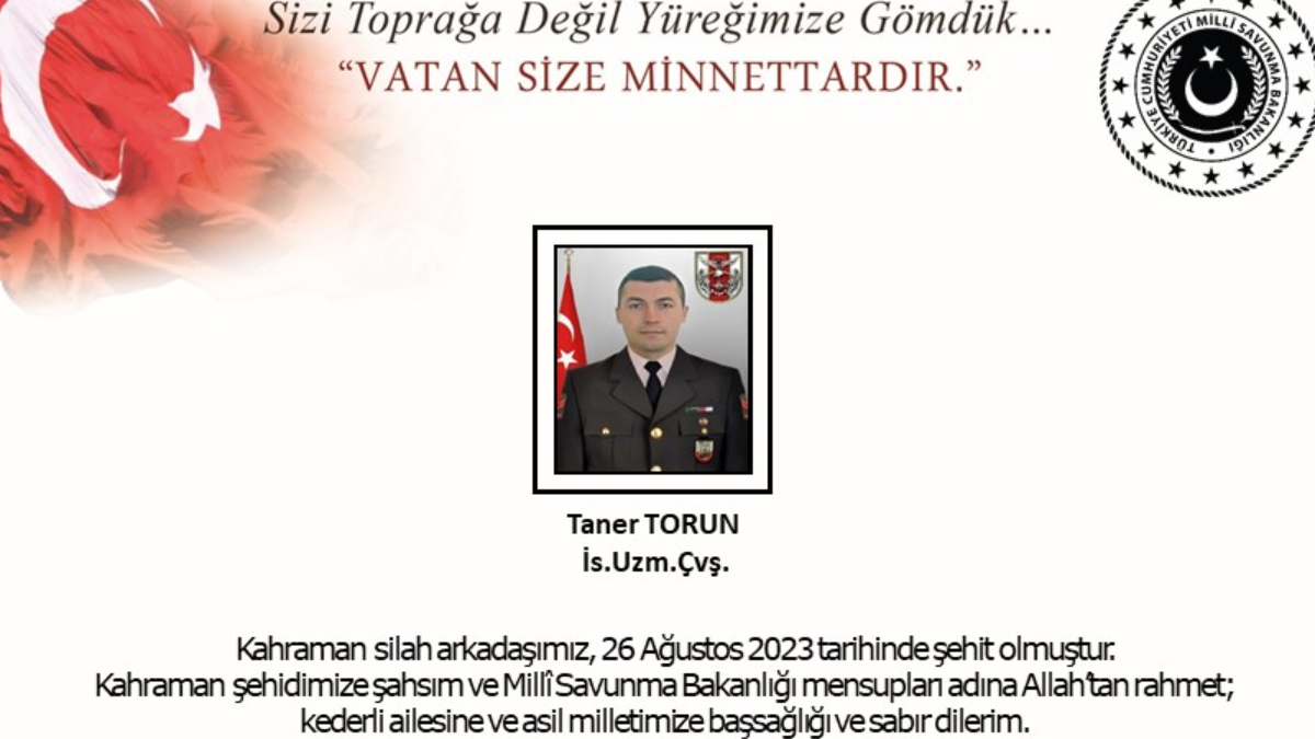 Kuzey Irak'ta bir asker şehit oldu