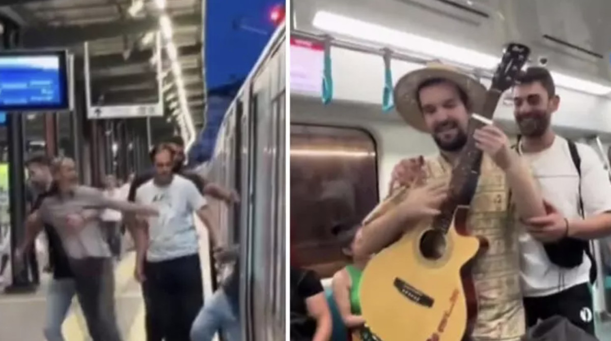 Marmaray’da kavga çıktı: Görme engelli vatandaş ortamı neşelendirdi