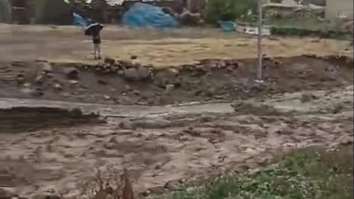 Iğdır'da sağanak yağış sonrasında sel oluştu