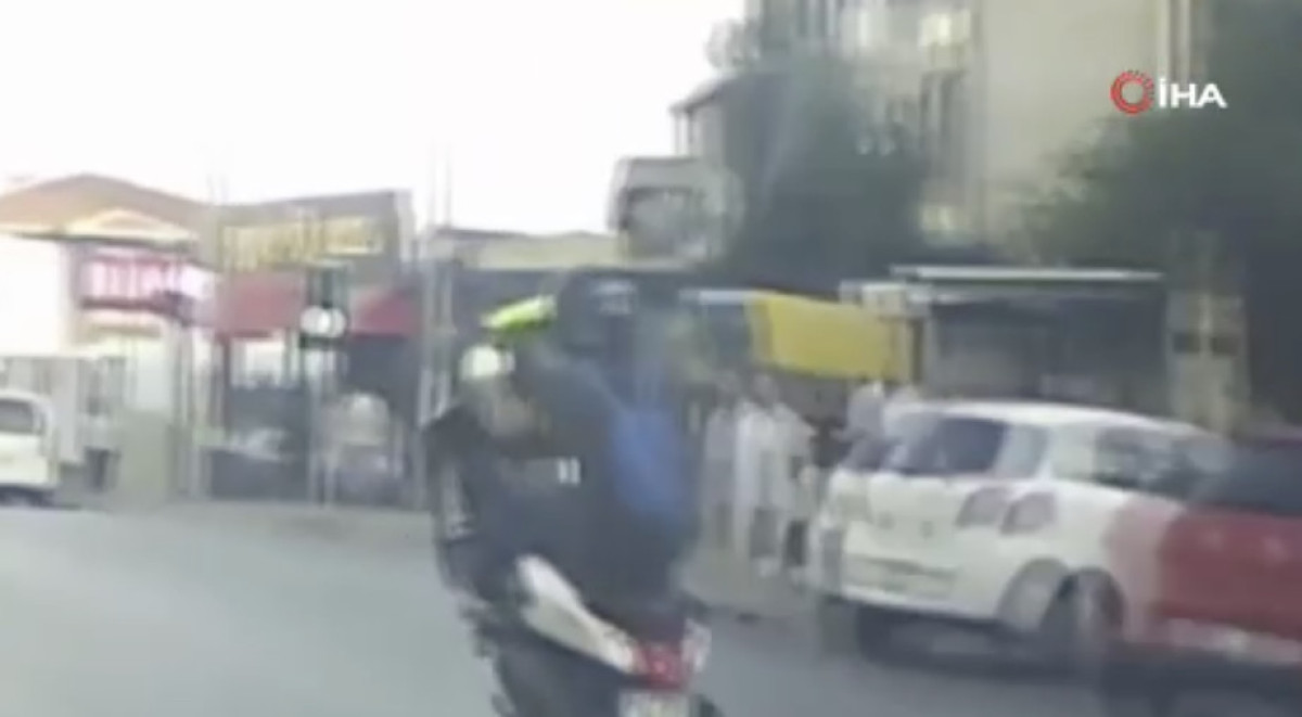 Gaziosmanpaşa'da trafiği tehlikeye atan motosiklet sürücüsüne ceza yağdı