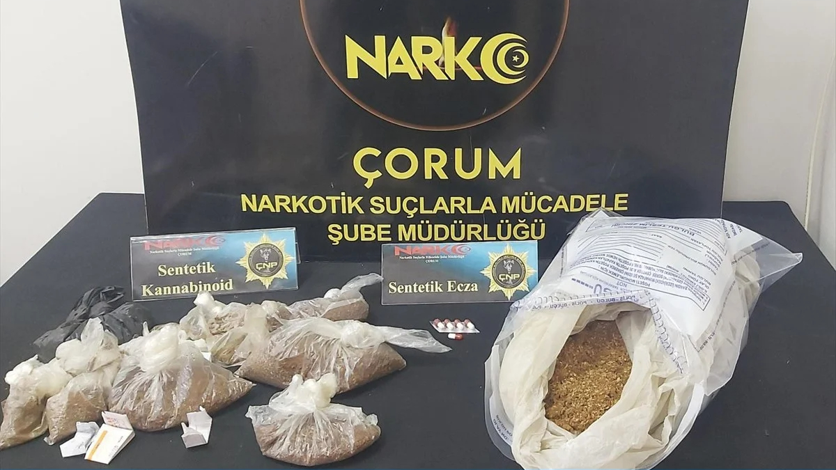 Çorum'da uyuşturucu operasyonunda 2 şüpheli tutuklandı