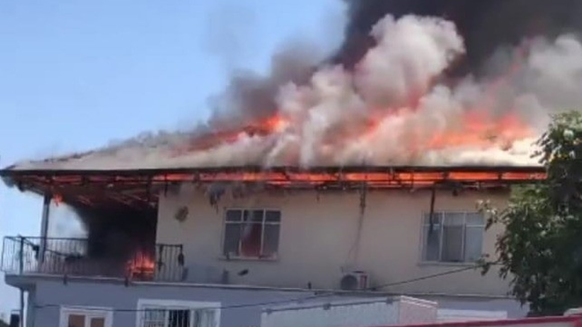 Denizli'de ocakta unutulan yağ yangına neden oldu