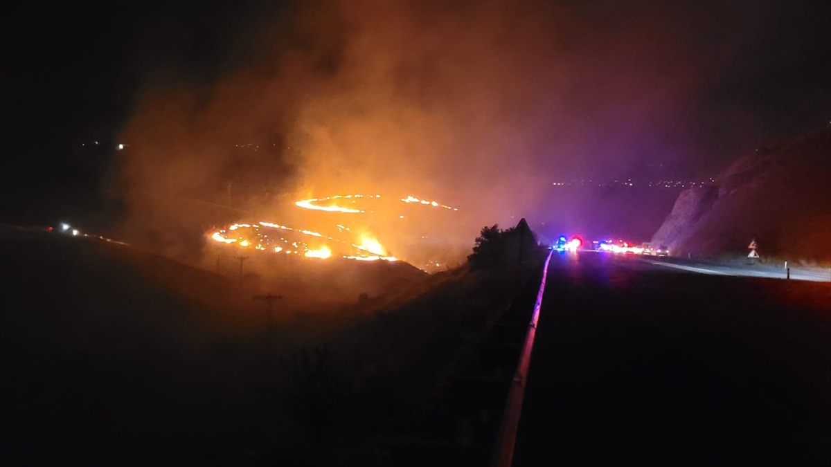 Malatya'da orman yangını, yerleşim yerlerine ulaştı