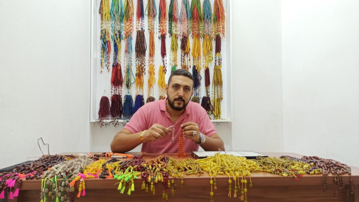 Kahramanmaraş'ta 250 TL ile 180 bin TL arası kehribar tesbihler alıcısını bekliyor