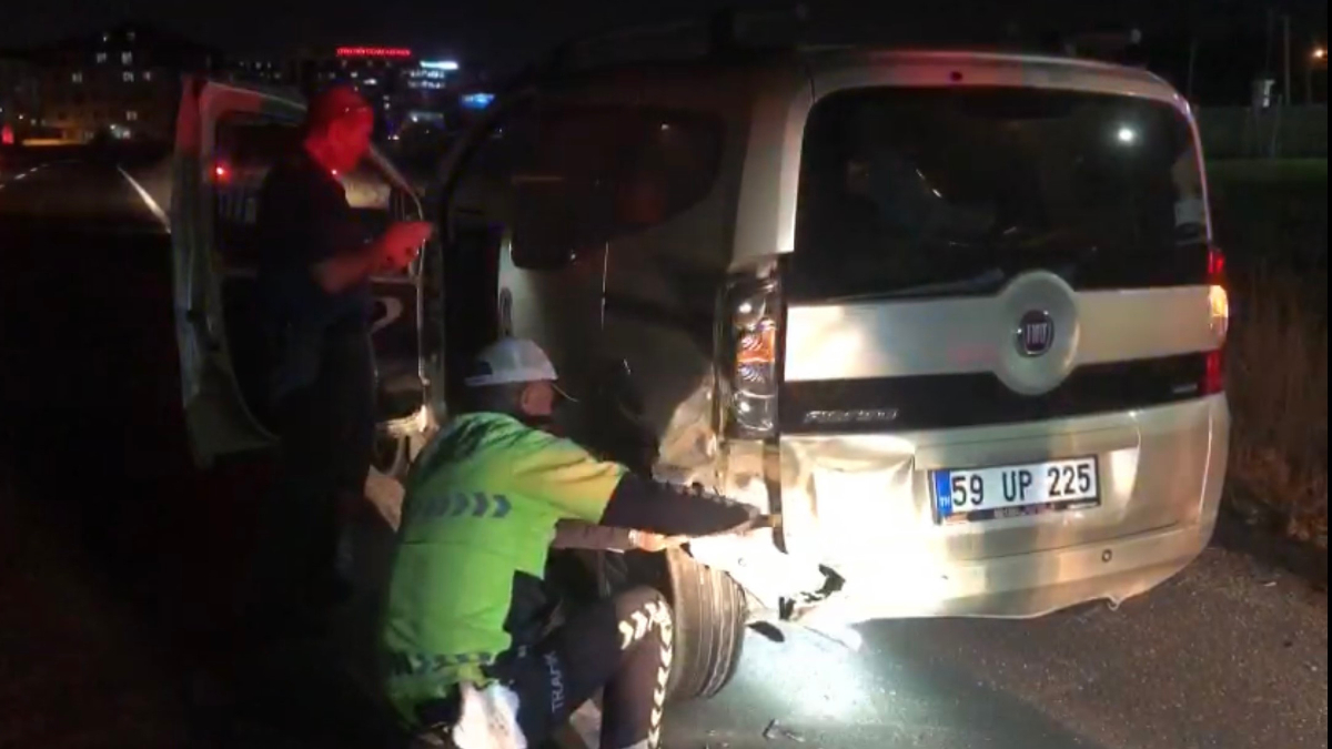 Tekirdağ’da iki otomobil çarpıştı: 1 yaralı
