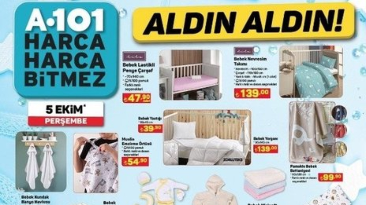 Bebekler mest olacak! Anneler A101'e koşuyor... Karyola, zıbın, biberon, oyuncak!