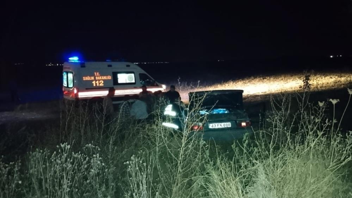 Kütahya'da şarampole devrilen otomobilde 1 kişi yaralandı