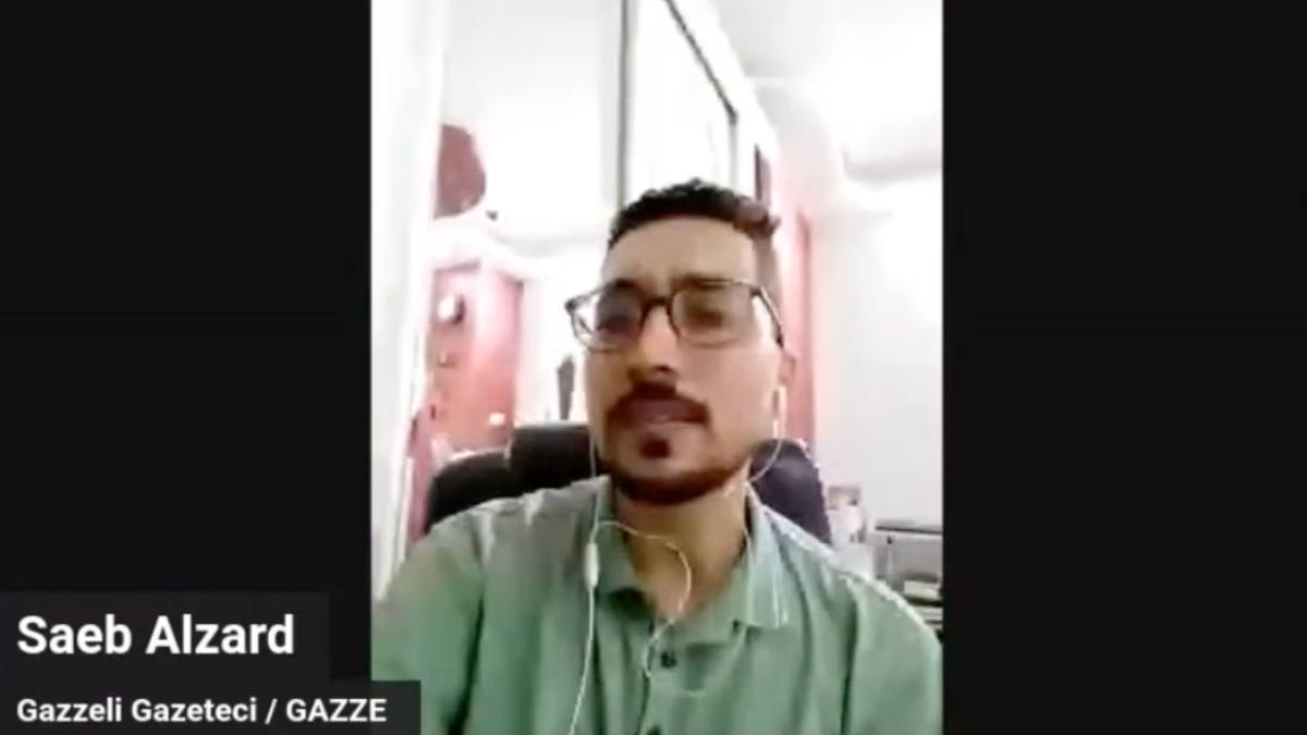 Filistinli gazeteci Ensonhaber'e anlattı! F-16 sesleri duyuyoruz...